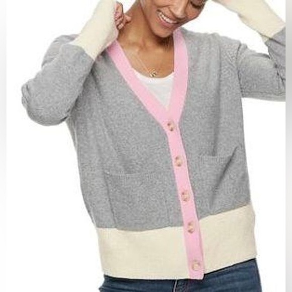 POPSUGAR Sweaters - NWOT Popsugar Color Block V-Neck Cardigan - Size L